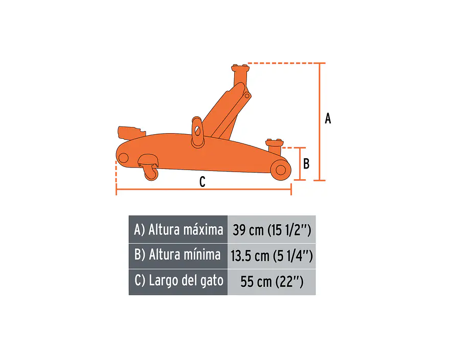 Gato hidráulico tipo zorra Truper 14946, 2.5 toneladas - Foto 3 | aztools.co
