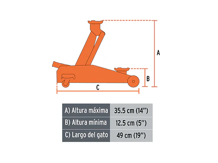 Gato zorra Truper 14826, 2 toneladas con maletín  - Foto 3 | aztools.co