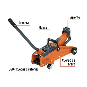 Gato zorra Truper 14826, 2 toneladas con maletín 