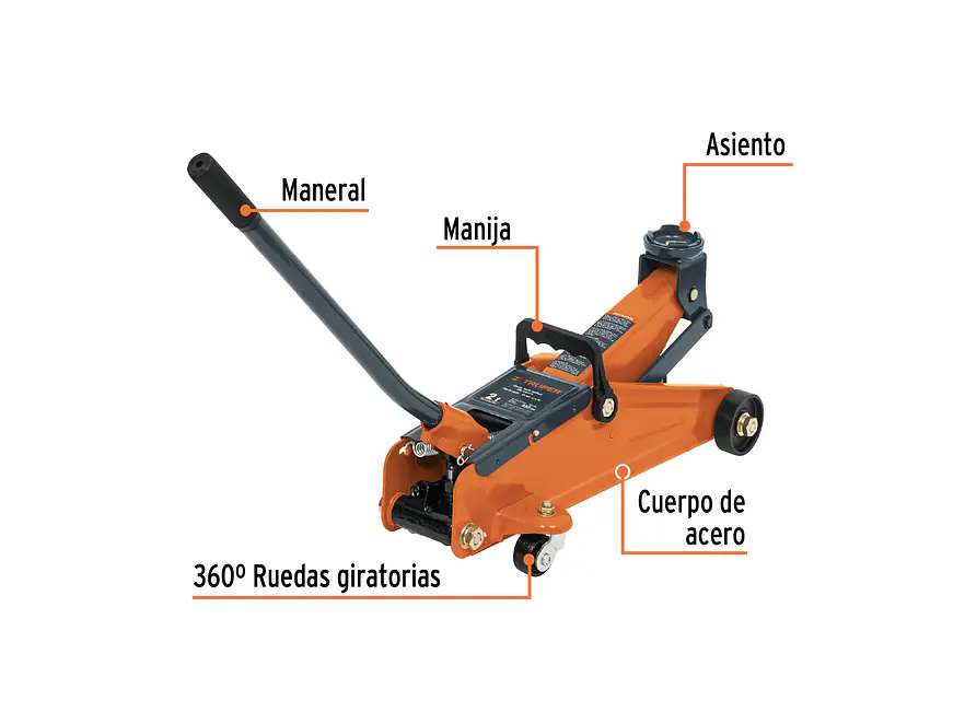 Gato zorra Truper 14826, 2 toneladas con maletín  - Foto 2 | aztools.co