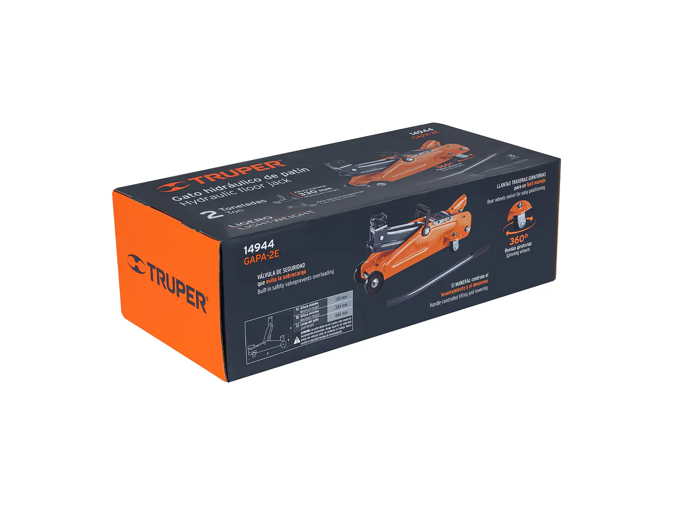 Gato hidráulico tipo zorra Truper 14944, 2 toneldas - Foto 8 | aztools.co