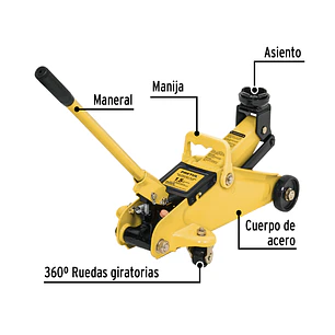 Gato hidráulico tipo zorra Pretul 22070, 1.5 toneldas