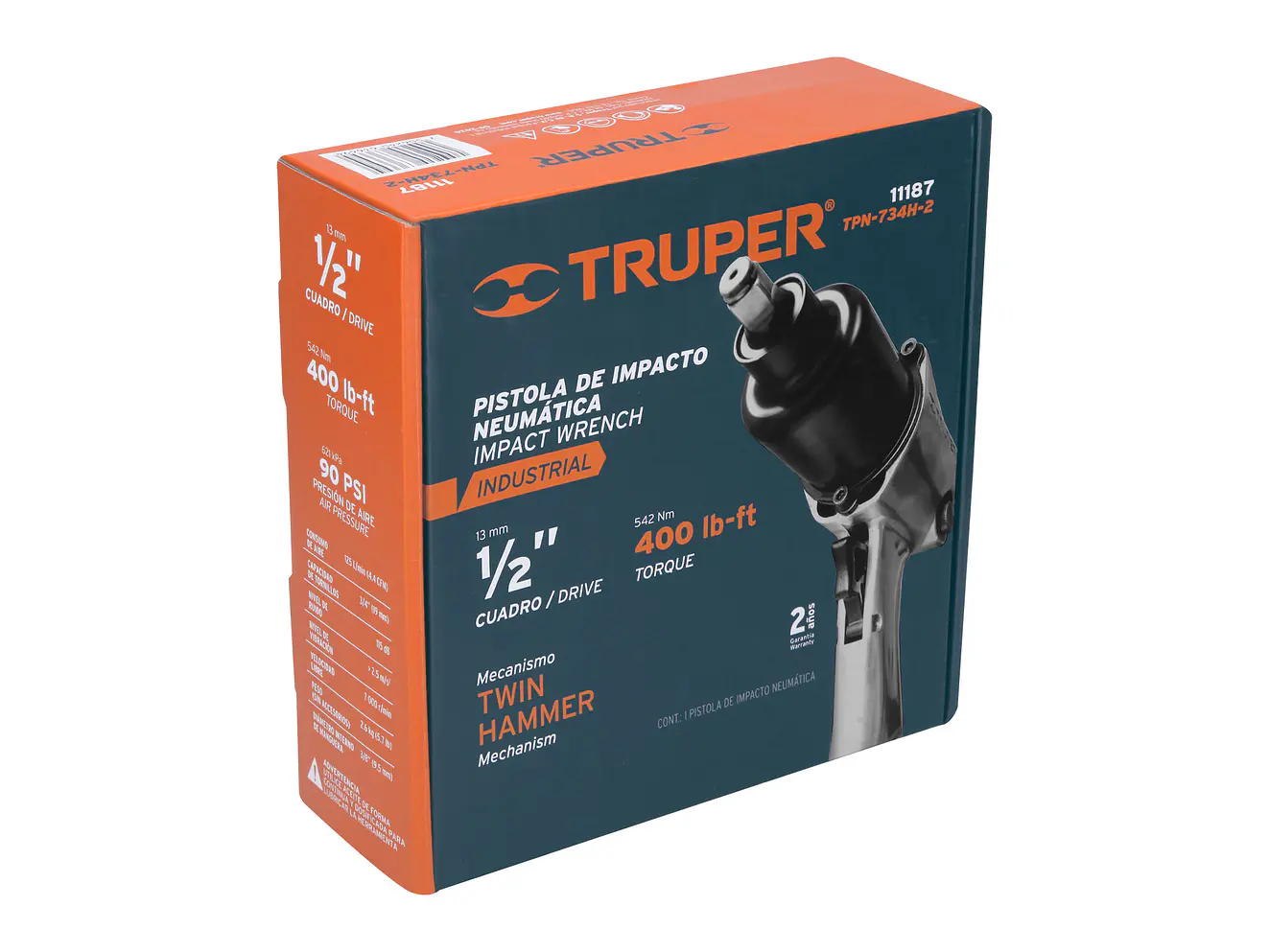 Pistola de impacto Truper 11187, industrial, 1/2