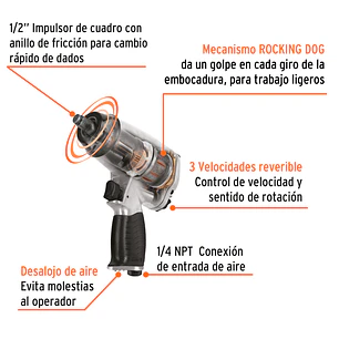 Pistola de impacto Truper 18242, 1/2