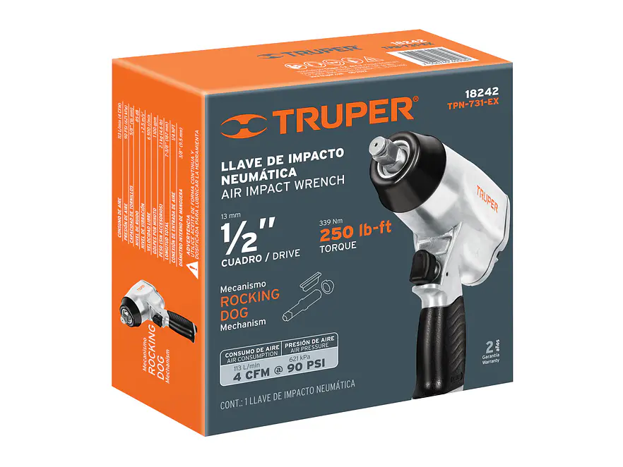 Pistola de impacto Truper 18242, 1/2