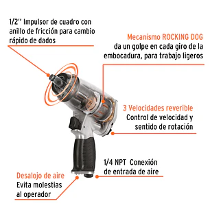 Kit Pistola de impacto Truper 19372 1/2