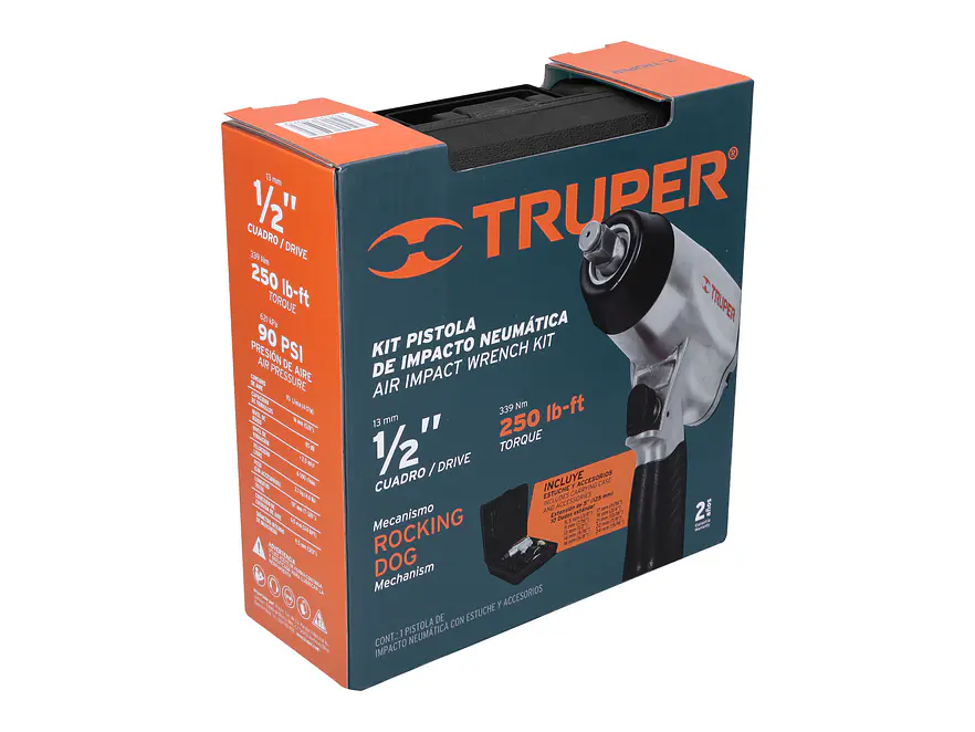 Kit Pistola de impacto Truper 19372 1/2