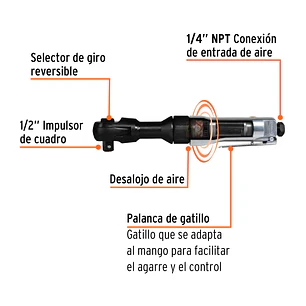 Ratchet neumático Truper 11189, 1/2