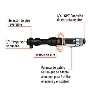 Ratchet neumático Truper 16888, 3/8