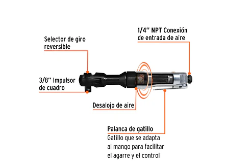 Ratchet neumático Truper 16888, 3/8