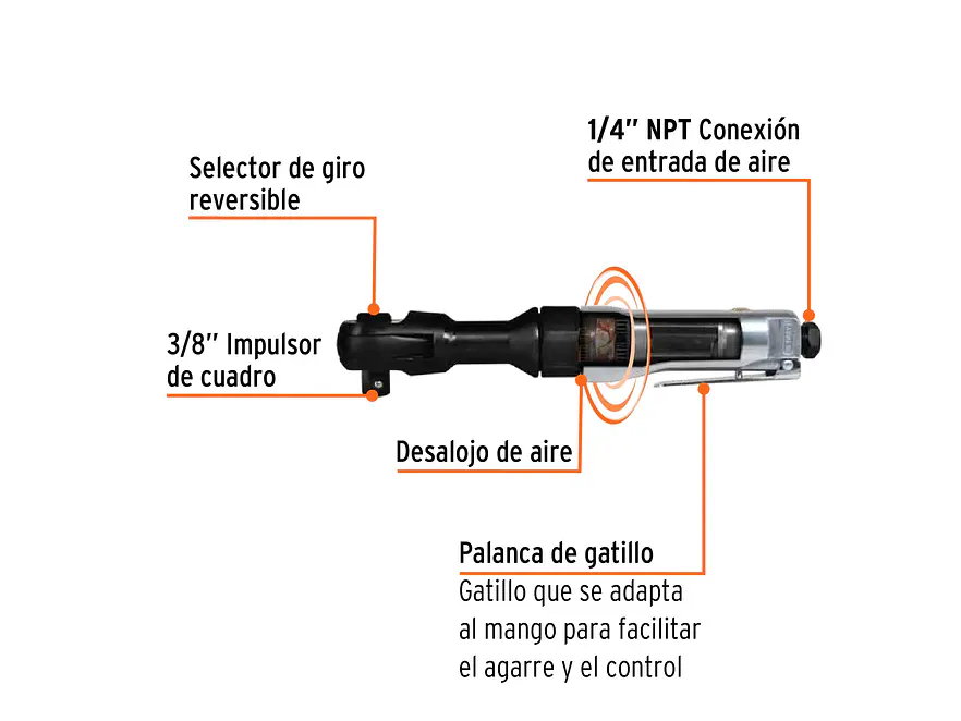Ratchet neumático Truper 16888, 3/8