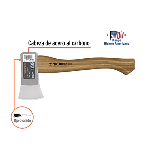 Hacha cazadora, 1-1/4 lb, mango hickory TRUPER 14950