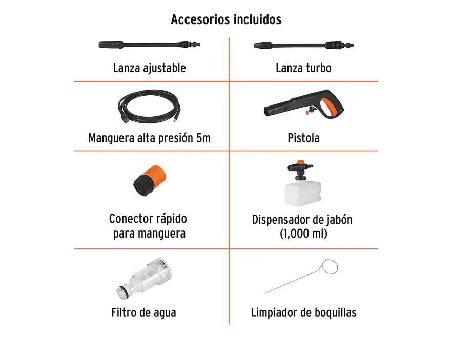 Hidrolavadora eléctrica Truper 101594 1800 PSI  - Foto 2 | aztools.co