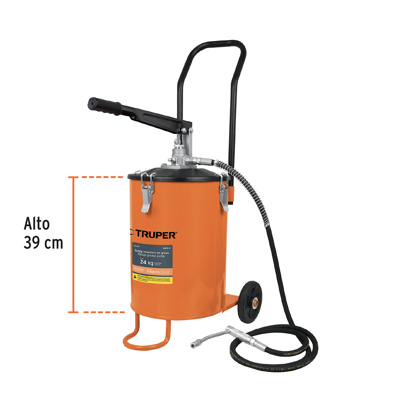 Bomba inyectora de grasa Truper 16850, 24 kg  3