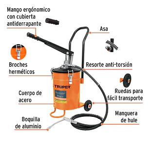 Bomba inyectora de grasa Truper 16867, 10 kg 
