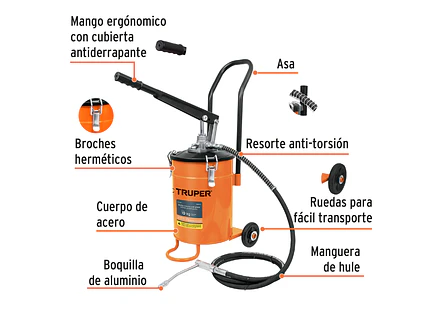 Bomba inyectora de grasa Truper 16867, 10 kg  - Foto 2 | aztools.co