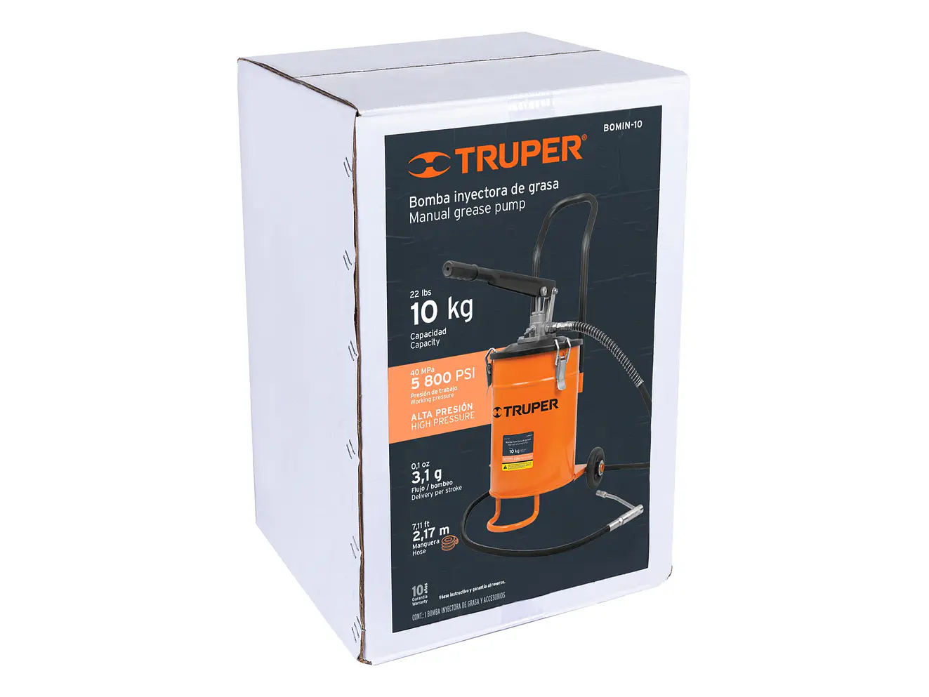 Bomba inyectora de grasa Truper 16867, 10 kg  - Foto 5 | aztools.co