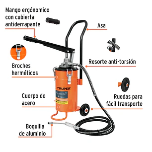 Bomba inyectora de grasa Truper 16866, 5 kg 