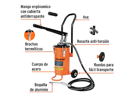 Bomba inyectora de grasa Truper 16866, 5 kg  - Foto 2 | aztools.co