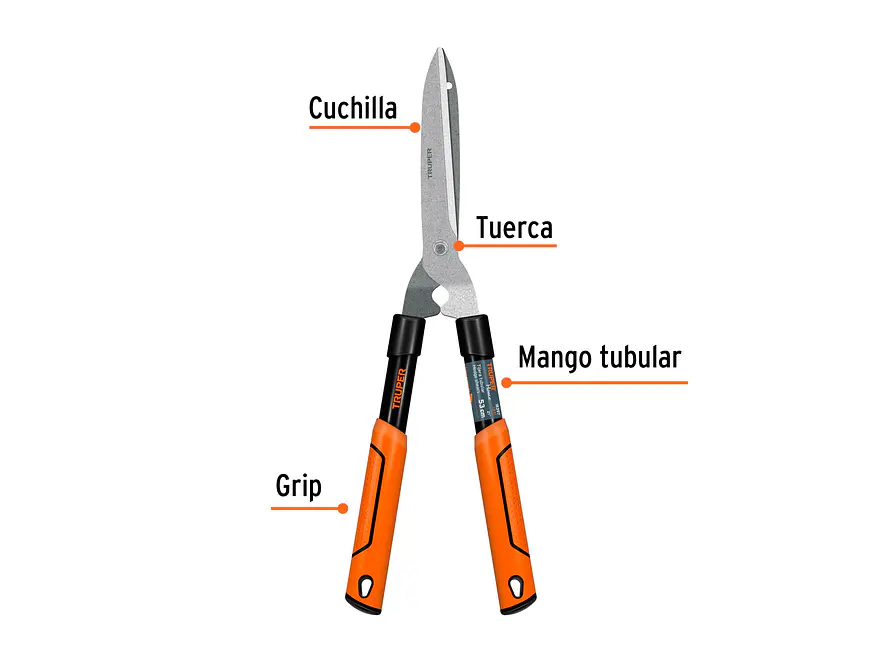 Tijera ligera para poda, mangos tubulares, 53 cm TRUPER 18397 - Foto 2 | aztools.co