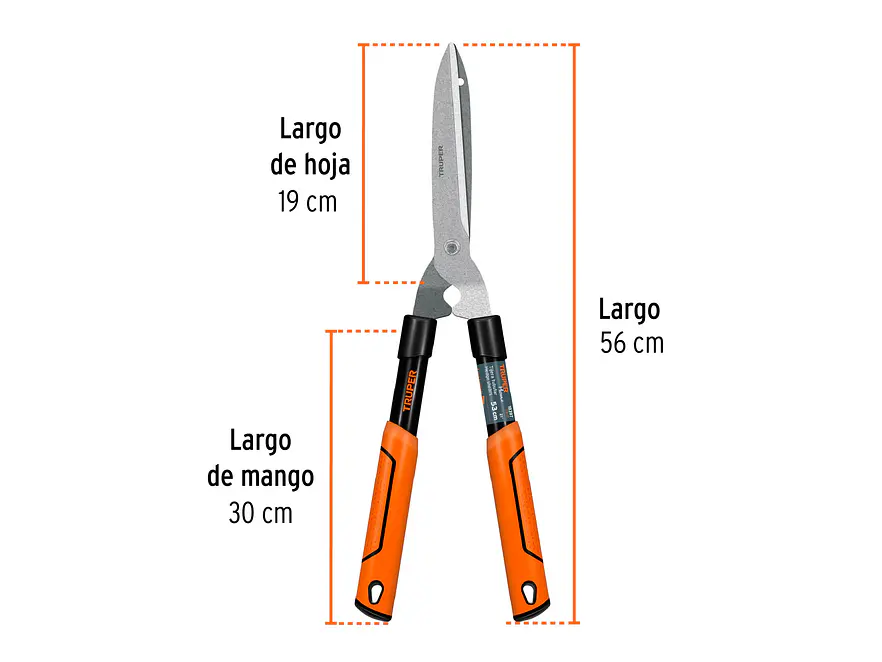 Tijera ligera para poda, mangos tubulares, 53 cm TRUPER 18397 - Foto 3 | aztools.co