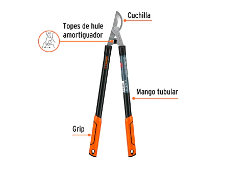 Tijera Classic ® para ramas altas, mangos tubulares, 68 cm TRUPER 18399 - Foto 2 | aztools.co