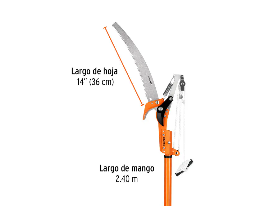 Cortador con mango telescópico de aluminio Truper 18409, 2.4 m  - Foto 3 | aztools.co