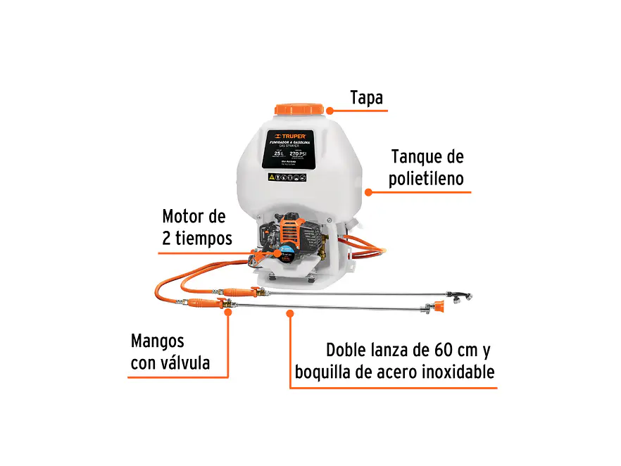 Fumigador a gasolina Truper 101568, 2 tiempos, 25 lts