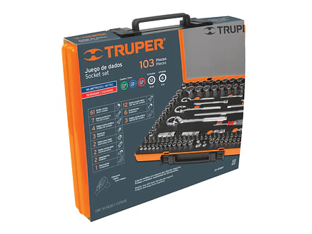 Juego de 103 piezas mixto Truper 12893, 1/4