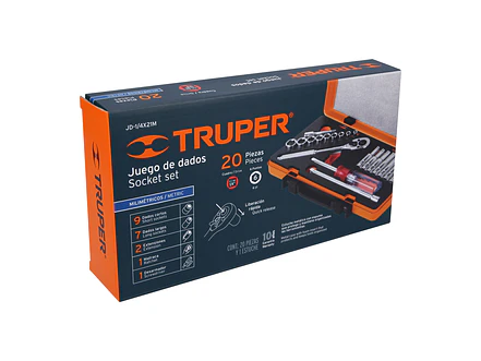 Juego de copas milimétrico Truper 13891, 1/4