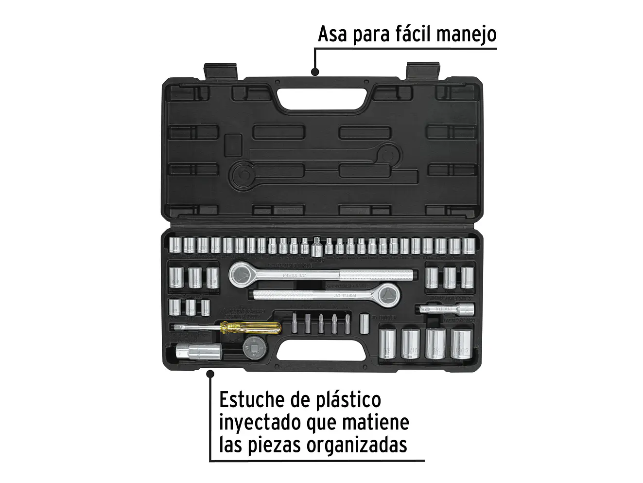 Juego de herramientas Pretul 24219 51 piezas mecánica  - Foto 2 | aztools.co
