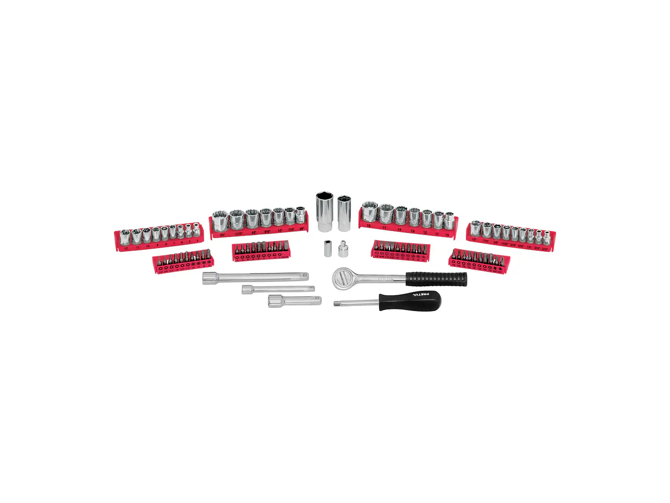 Set de puntas y copas, 90 piezas, Pretul PRETUL 22977 - Foto 4 | aztools.co