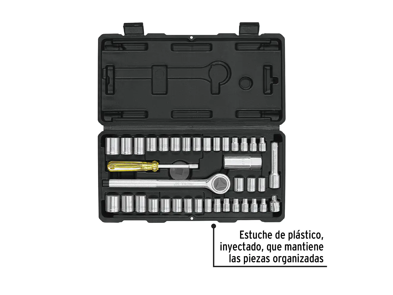 Juego de copas Pretul 24220 39 piezas con ratchet profesional - Foto 2 | aztools.co