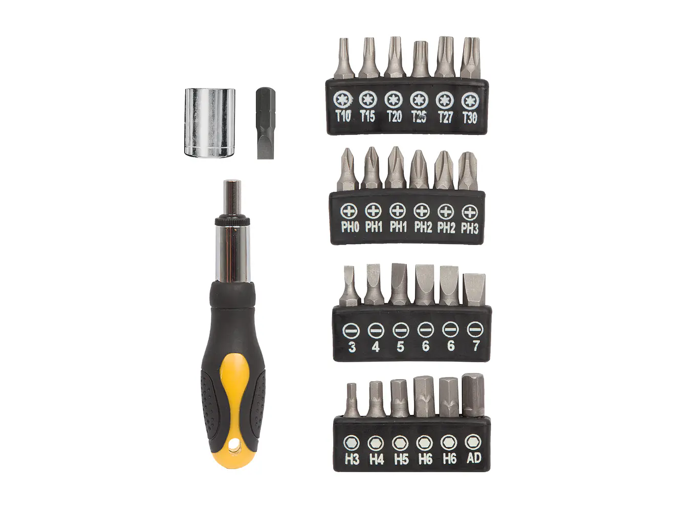 Juego de ratchet Pretul 23971, copas y puntas, 39 piezas,  - Foto 3 | aztools.co