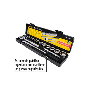 Juego de mecánico Pretul 21172, 16 piezas en pulgadas, 1/2