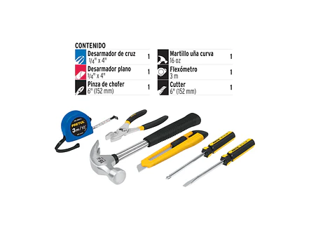 Juego de herramientas, 6 piezas, Pretul PRETUL 22972 - Foto 3 | aztools.co