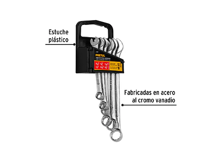 Juego de llaves mixta pulgadas 6 piezas Pretul 22016 - Foto 2 | aztools.co
