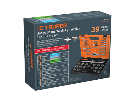 Juego de machos y tarrajas Truper 11442, 40 piezas  - Foto 3 | aztools.co
