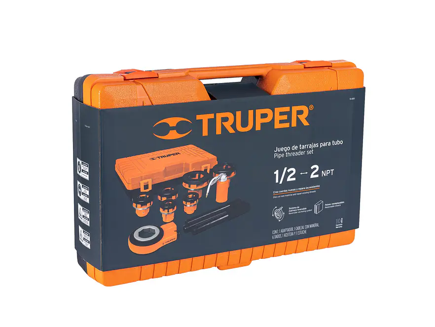 Juego de tarrajas para tubo Truper 13070, 4 piezas  - Foto 4 | aztools.co