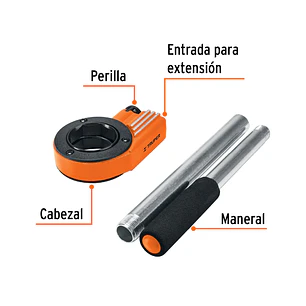 Cabezal para dado para tarrajas de 3/8 hasta 1-1/4