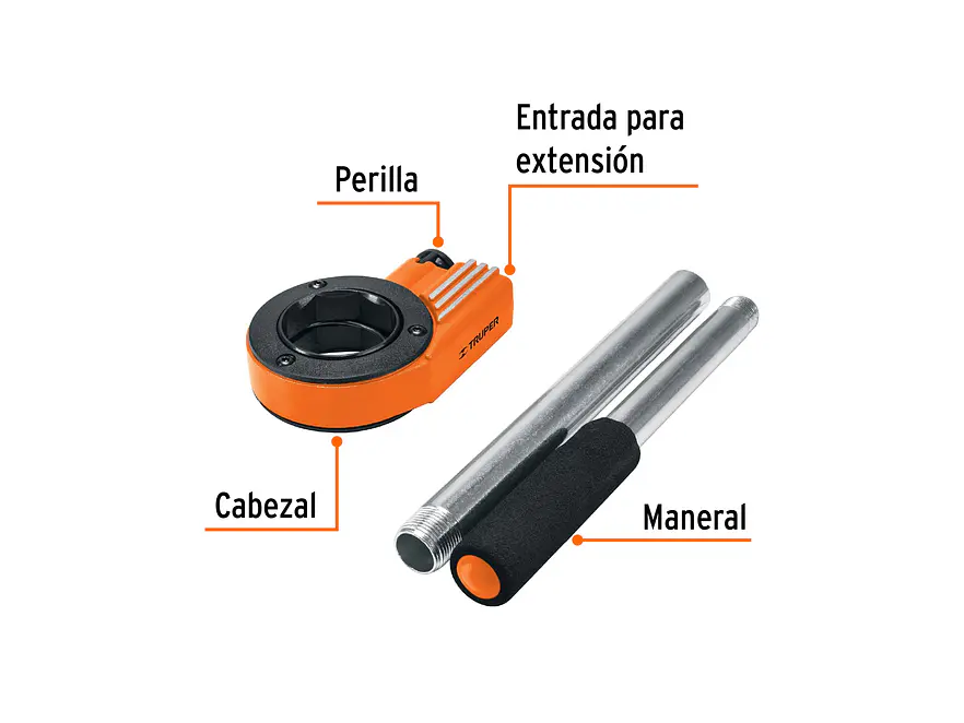 Cabezal para dado para tarrajas de 3/8 hasta 1-1/4