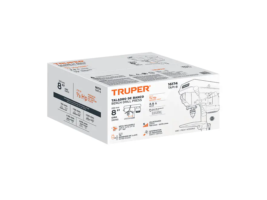 Taladro de arbol banco 1/2 x 8