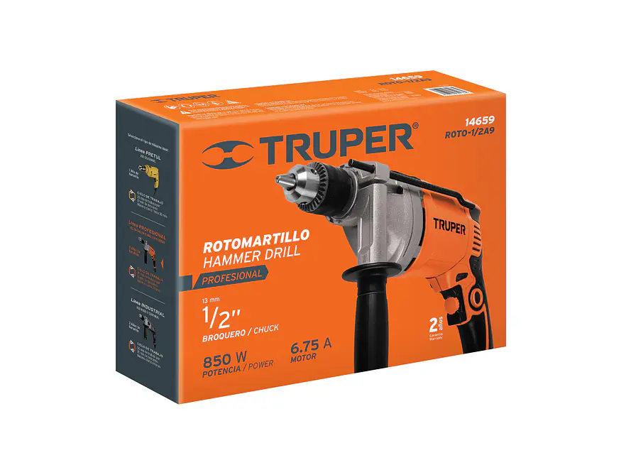 Taladro percutor -rotomartillo Truper 14659  1/2