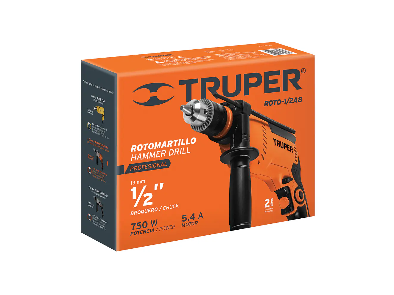 Taladro Rotomartillo Percutor TRUPER 14658 1/2