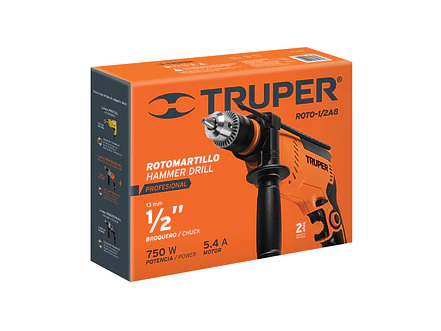 Taladro Rotomartillo Percutor TRUPER 14658 1/2