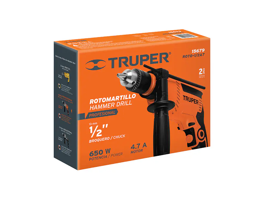 Taladro percutor rotomartillo 1/2