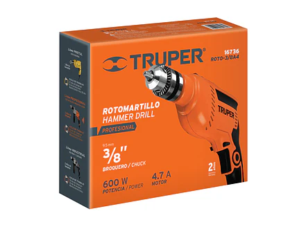 Taladro percutor rotomartillo 3/8