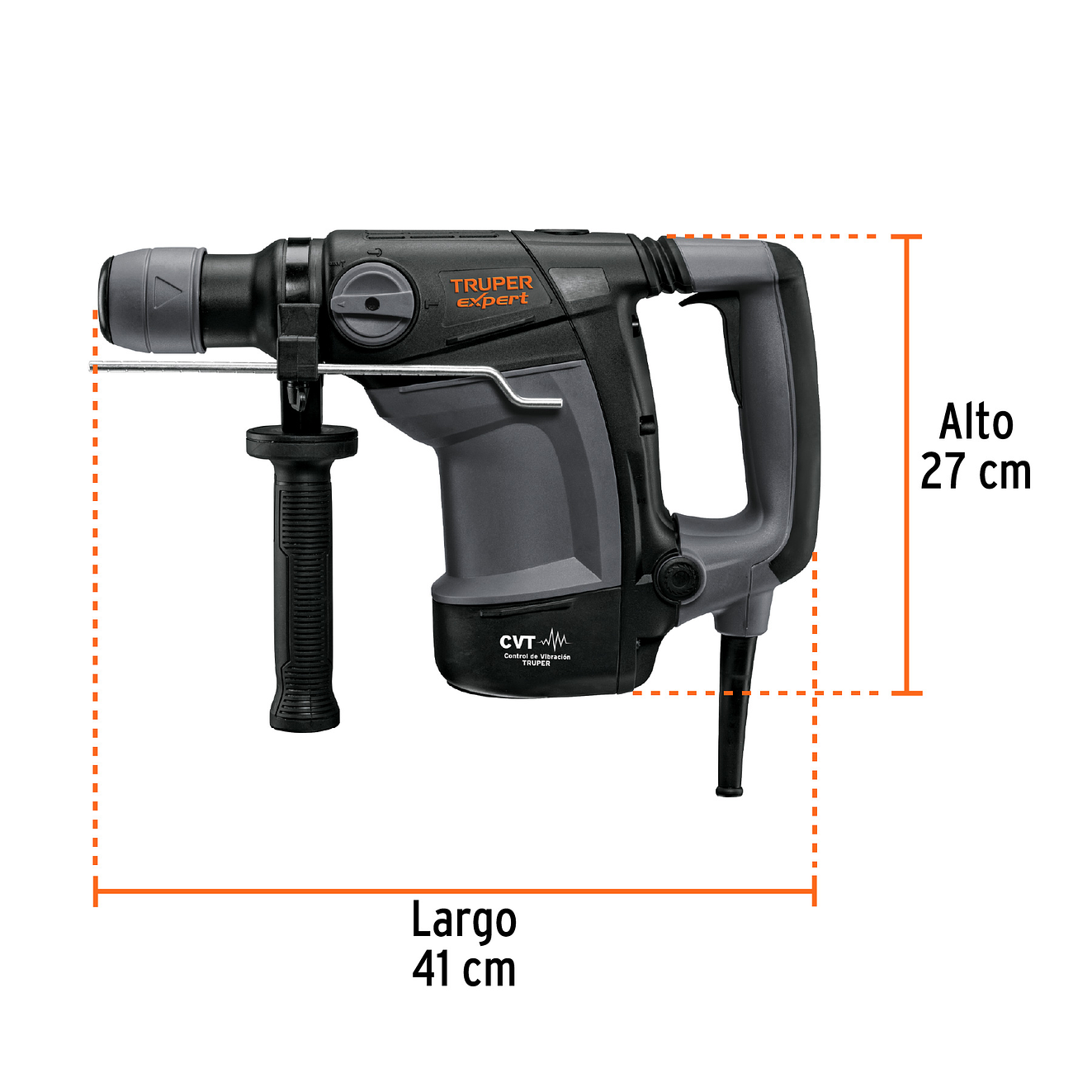 Demoledor rotomartillo SDS Plus 6 Joules, 1100 W, TRUPER Expert RPLUS-6NX, 101221  3