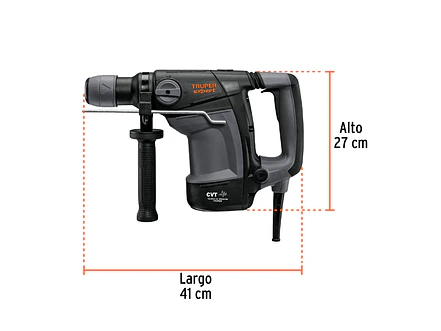 Demoledor rotomartillo SDS Plus 6 Joules, 1100 W, TRUPER Expert RPLUS-6NX, 101221  - Foto 3 | aztools.co