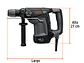 Demoledor rotomartillo SDS Plus 6 Joules, 1100 W, TRUPER Expert RPLUS-6NX, 101221  - Miniatura 3 | aztools.co